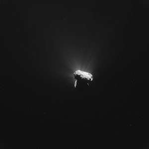 Comet at perihelion, Copyright ESA/Rosetta/NAVCAM – CC BY-SA IGO 3.0
